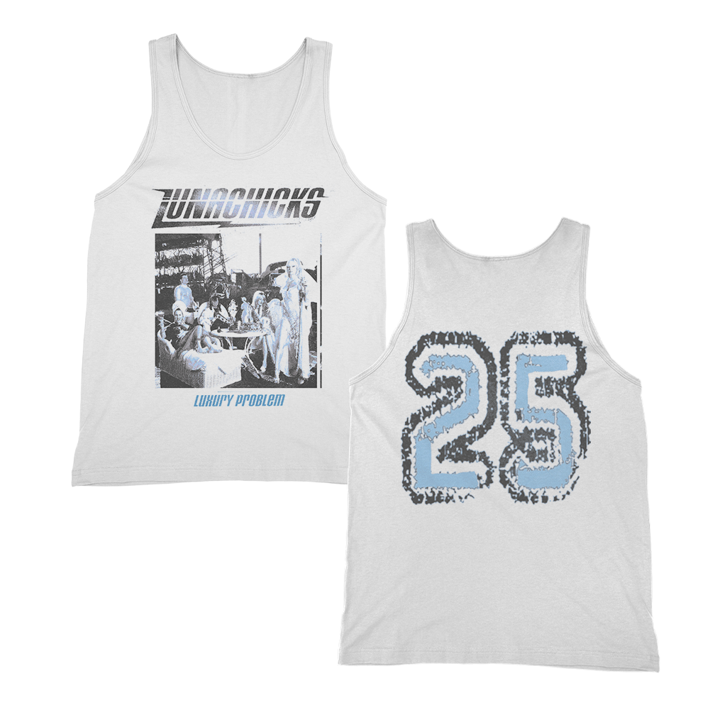 Luxury Problem 25th Anniversary Unisex Tank Top (White)