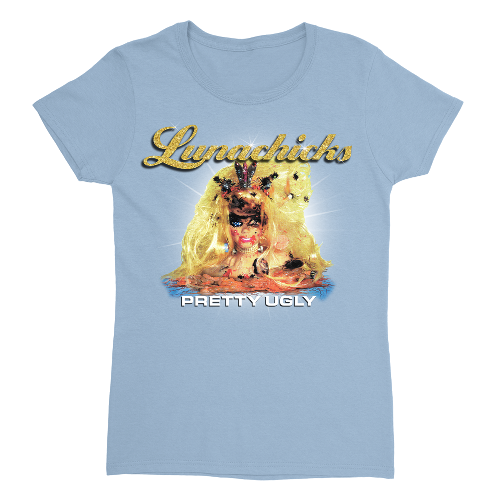 Pretty Ugly Womens T-Shirt (Light Blue)