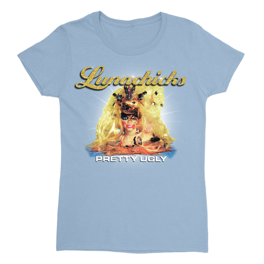 Pretty Ugly Womens T-Shirt (Light Blue)
