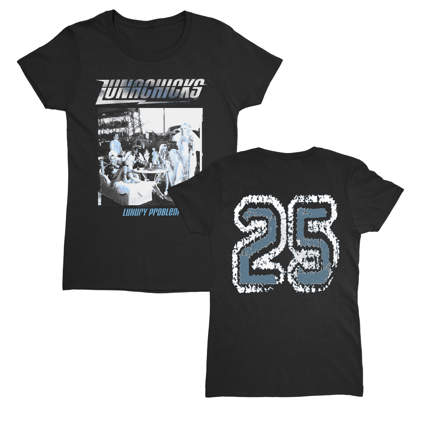 Luxury Problem 25th Anniversary Womens T-Shirt (Black) 
