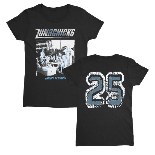 Luxury Problem 25th Anniversary Womens T-Shirt (Black) 