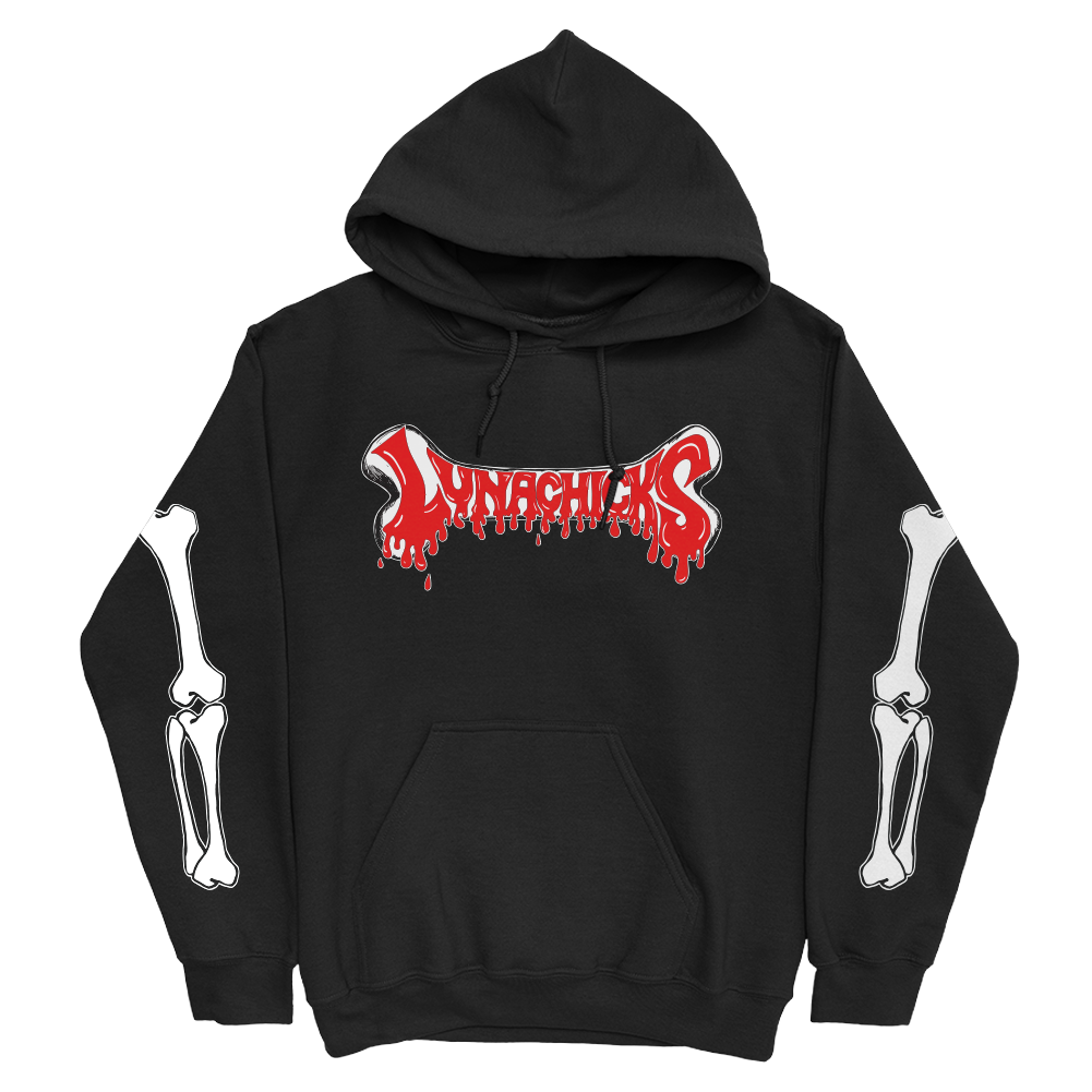 Dripping Bones Pullover Hoodie (Black)