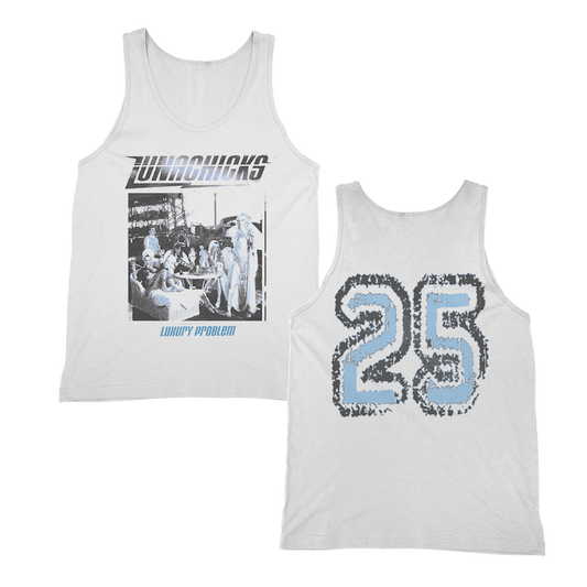 Luxury Problem 25th Anniversary Unisex Tank Top (White)